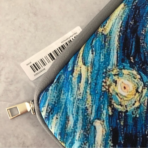 Van Gogh Starry Night Fabric Laptop Sleeve Soft Computer Case NEW - Picture 4 of 9